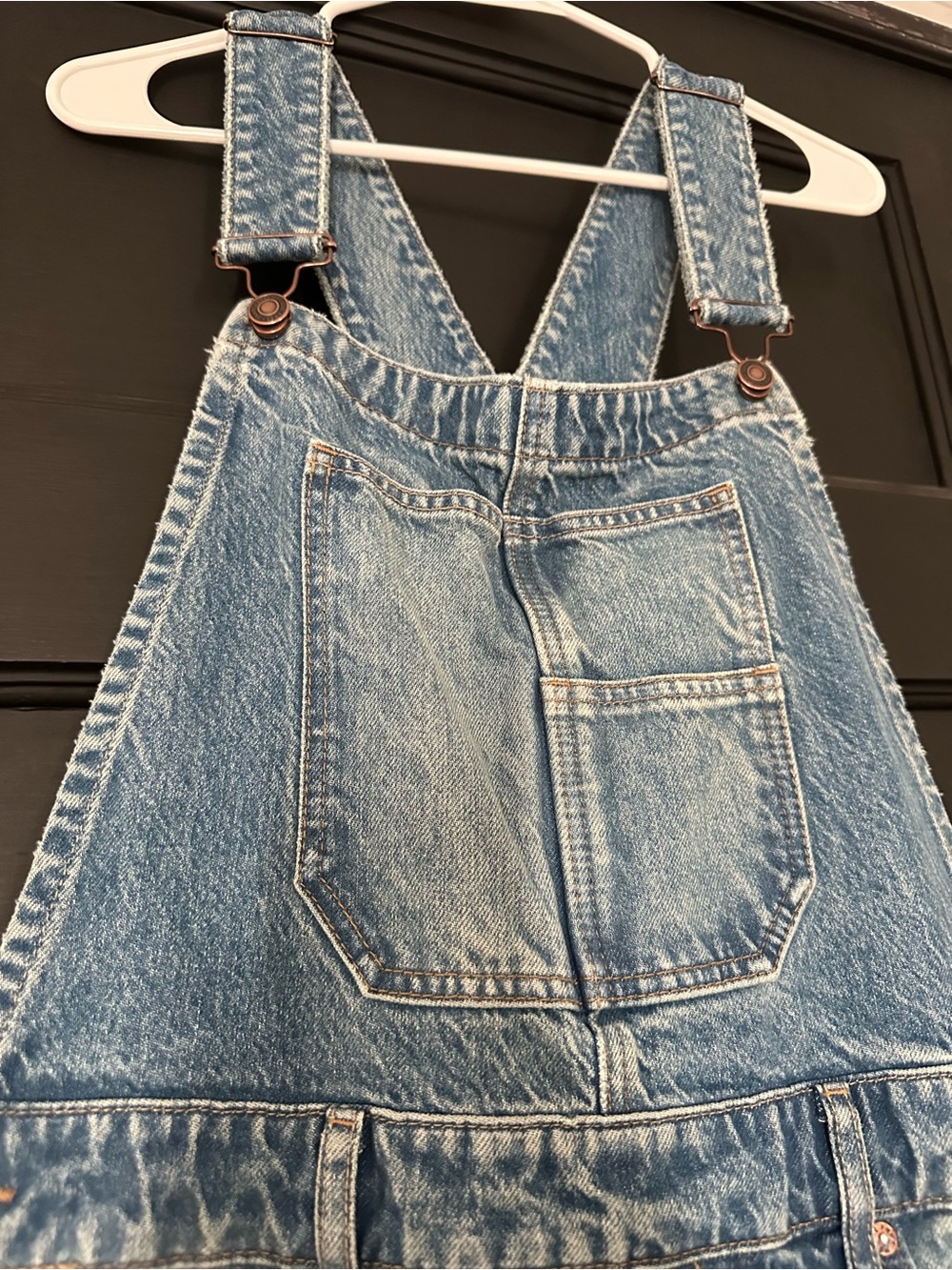 We the Free Good Luck Barrel Blue Denim Overalls Lg. - Picture 3 of 7